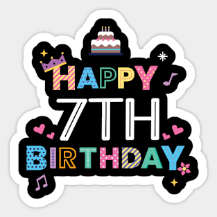 Happy Birthday 7. Geburtstag Sticker